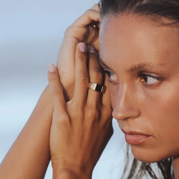 Atolea “Kaya” Onyx Ring size 6 - Picture 2 of 5